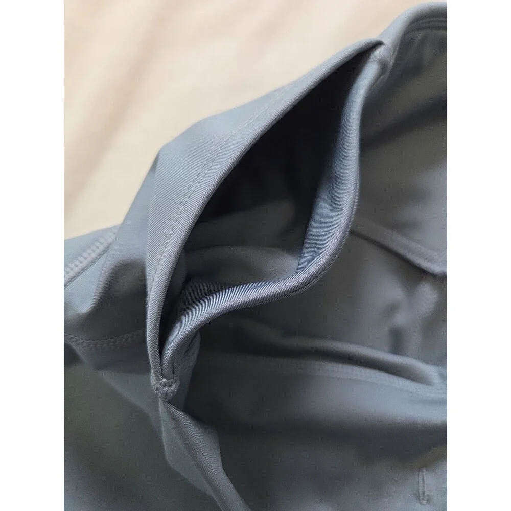 Fabletics |Size XL| Blue High Waisted Leggings Mesh Calf Panels Reflective Trim - Picture 11 of 15